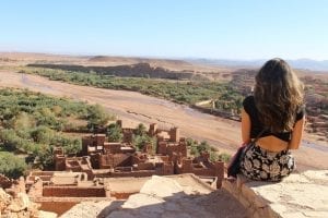 Overlooking an ancient village while learning abroad