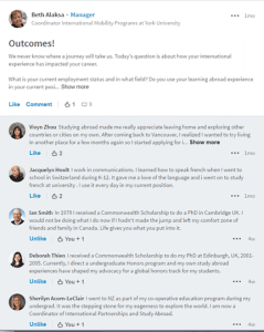 Screenshot of LinkedIn discussion