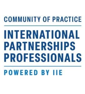 Community of Practice, International Partnerships Professionals, Powerd by IIE