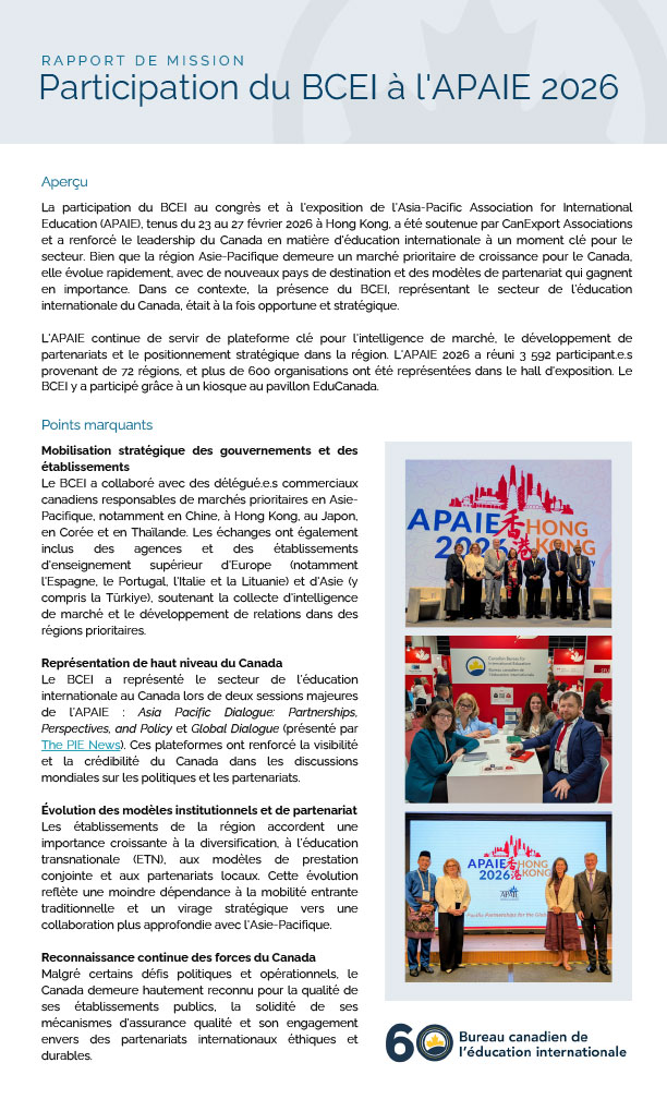 Rapport de mission : Participation du BCEI à l&rsquo;APAIE 2026
